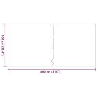 Kunstgras Zwart 8 x 1 m Polypropyleen - thumbnail