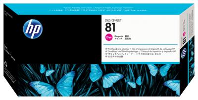 HP 81 magenta DesignJet printkop en printkopreiniger voor kleurstofinkt