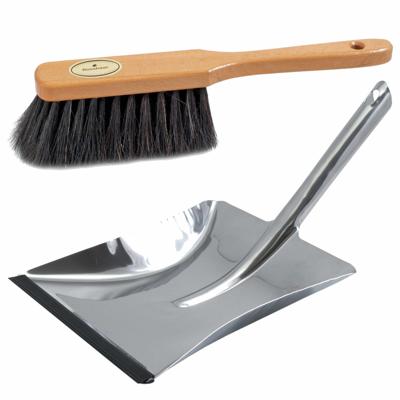 Stoffer en blik bruin/zilver van edelstaal voor binnen - Stoffer en blik Stoffer en blik bruin/zilver van edelstaal voor binnen - Stoffer en blik