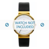 Horlogeband Jacob Jensen 863 / 883 Leder Zwart 19mm - thumbnail