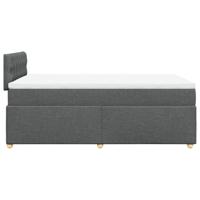Boxspring met matras stof donkergrijs 120x200 cm - thumbnail