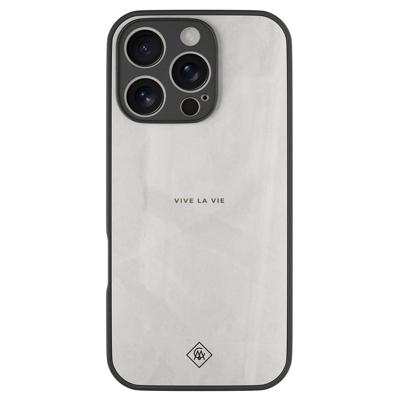 iPhone 16 Pro glazen hardcase - Vive la vie iPhone 16 Pro glazen hardcase - Vive la vie