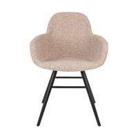 Zuiver Eetkamerstoel 'Albert Kuip' Met armleuning, Soft, kleur Beige - thumbnail