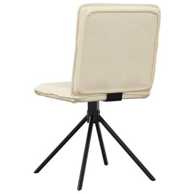 Eetkamerstoelen 2 st stof crmekleurig