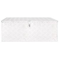Opbergbox 100x55x37 cm aluminium zilverkleurig - thumbnail