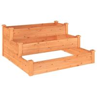 VidaXL Plantenbak verhoogd 120x120x56 cm massief vurenhout bruin - thumbnail