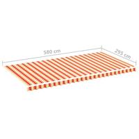 Vervangingsdoek voor luifel 6x3 m geel en oranje - thumbnail