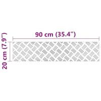 VidaXL Trap tread rechthoekig 4 pcs zilver 90 x 20 cm aluminium - thumbnail