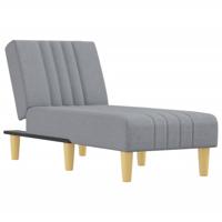 Chaise longue stof lichtgrijs - thumbnail