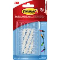 Command decohaak, extra small, draagvermogen 225 gram, transparant, blister van 20 stuks - thumbnail