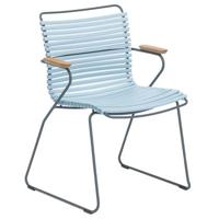 Houe Click Dining tuinstoel met arm Dusty Light Blue - thumbnail