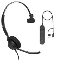 Jabra Engage 50 II On Ear headset Kabel Mono Zwart Noise Cancelling, Ruisonderdrukking (microfoon) Headset, Volumeregeling, Microfoon uitschakelbaar (mute), - thumbnail