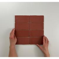 Wandtegel Atlas Garnet Mate 7.5x15 cm Mat Rood J-Stone - thumbnail
