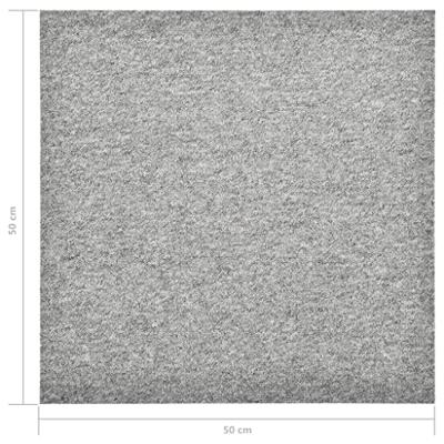 VidaXL Tapijttegels 20 st 5 m² 50x50 cm lichtgrijs