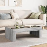 Salontafel met Infinity LED 90x50x30 cm grijs sonoma eikenkleur - thumbnail