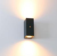 NØRD Up&Down - LED&apos;s Light LED Buitenlamp met sensor - IP44 waterdicht - GU10 fitting - Model Napoli - Zwart - thumbnail