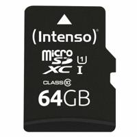 Micro SD geheugenkaart met adapter INTENSO 34234 UHS-I XC Premium Inhoud 64 GB - thumbnail