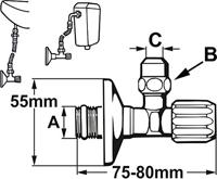 Cornat Hoekstopkraan Zd 1/2 Ch - T317004 - thumbnail