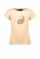 Like Flo Meisjes t-shirt open schouder - Soft peach - thumbnail