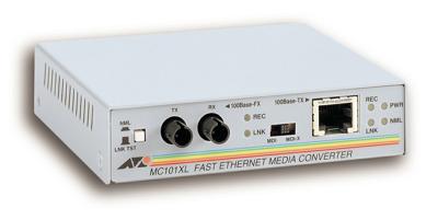 AT-MC101XL-60 | Media Converter 100FX-ST to 100TX,2 km