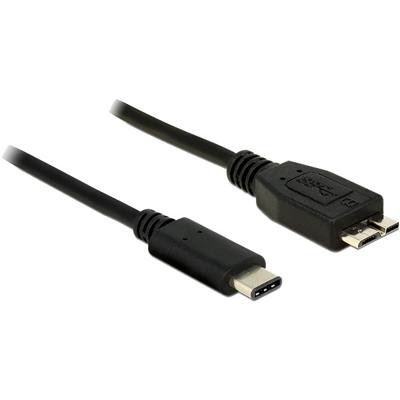 Delock 83677 USB-kabel USB 3.2 Gen1 (USB 3.0 / USB 3.1 Gen1) USB-C stekker, USB-micro-B 3.0 stekker 1.00 m Zwart