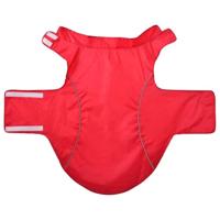 Hondenregenjas met reflecterende strips polyester rood 3XL - thumbnail