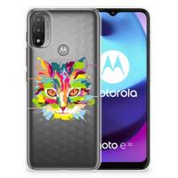 Motorola Moto E20 | E40 Telefoonhoesje met Naam Cat Color - thumbnail