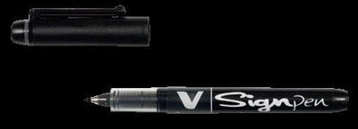 Fineliner pilot v sign sw-vsp f zwart | 12 stuks Fineliner pilot v sign sw-vsp f zwart | 12 stuks