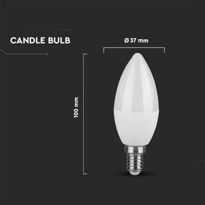 E14 LED Lamp - 3,7 Watt 320 Lumen - 3000K Warm wit - Vervangt 25 Watt - E14 fitting - Kaarslamp - Kleine fitting E14 LED Lamp - 3,7 Watt 320 Lumen - 3000K Warm wit - Vervangt 25 Watt - E14 fitting - Kaarslamp - Kleine fitting