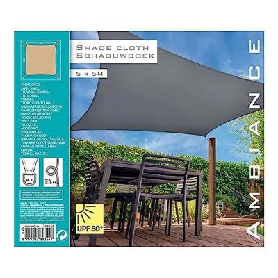 Schaduwdoek vierkant 5 x 5 meter - zand Schaduwdoek vierkant 5 x 5 meter - zand