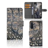 OnePlus Nord | Telefoonhoesje | Met pasjeshouder | Krokodillenprint - thumbnail