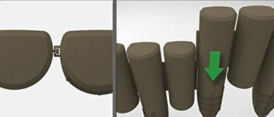 Bama Tuin Modulaire Rand Imitatiehout 38.5x15 cm 6 Stuks Groen