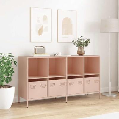 Dressoir 135x39x73,5 cm koudgewalst staal roze