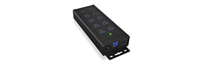 ICY BOX 7 Poorten Hub USB 3.0 Zwart