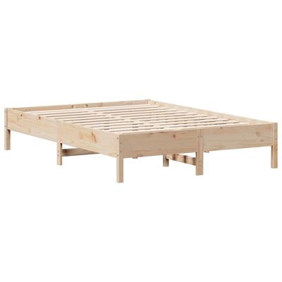 Bed met boekenkast zonder matras massief grenenhout 120x200 cm