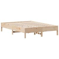 Bed met boekenkast zonder matras massief grenenhout 120x200 cm - thumbnail