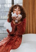 Damesbadjas fleece koper met capuchon - Charlie Choe -2xl - thumbnail