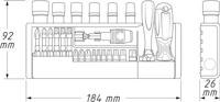 HAZET SmartHolder gereedschaphouder 2300SH-1 | 1/4 inch (6,3 mm) zeskant massief, 1/4 inch (6,3 mm) vierkant hol | Sleufprofiel, Kruiskop profiel PH, - thumbnail