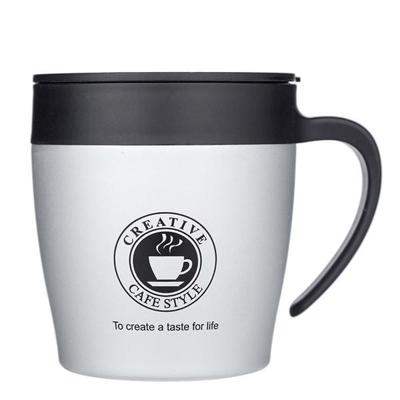 Handvat koffie mok RVS Thermos cups vacuüm kolf water fles bussiness draagbare Thermo Cup (grijs) Handvat koffie mok RVS Thermos cups vacuüm kolf water fles bussiness draagbare Thermo Cup (grijs)