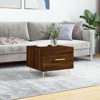 Salontafel 50x50x40 cm bewerkt hout bruin eikenkleur - thumbnail