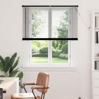 VidaXL Venetiaanse blind verstelbaar zwart 150 x 110 cm pvc - thumbnail