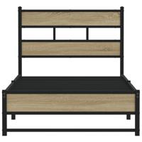 Bedframe zonder matras metaal sonoma eikenkleurig 107x203 cm - thumbnail