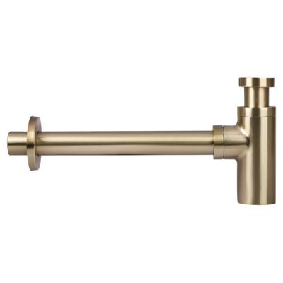 Differnz Differnz design sifon met muurbuis - mat goud Differnz Differnz design sifon met muurbuis - mat goud