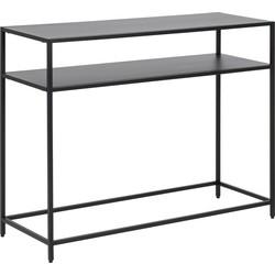 Bendt Sidetable 'Lua' metaal 100cm, kleur Zwart