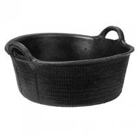 Rubber voerbak zwart 20l - thumbnail