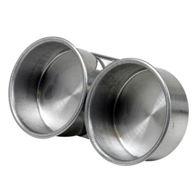 Paletdoppen Conda dubbel 4.5 x 1.7 cm metaal Paletdoppen Conda dubbel 4.5 x 1.7 cm metaal