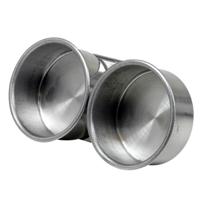 Paletdoppen Conda dubbel 4.5 x 1.7 cm metaal - thumbnail