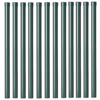 Hekpalen 12 pcs Groen 50 cm Poedergecoat staal - thumbnail