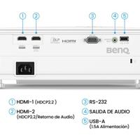 BenQ TK700ST 4K HDR 3000 Lumen Short Throw LED film- en gamingprojector met 4 ms reactietijd | 240 Hz vernieuwingsfrequentie | HDR10 & HLG | ARC/eARC-ondersteuning | 2D-keystone | beeldrotatie - thumbnail