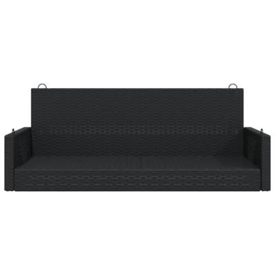 Schommelbank 119x56x48 cm poly rattan zwart